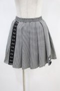 NieR Clothing / 千鳥柄MINI SKIRT  黒 H-24-09-03-1040-PU-SK-KB-ZH