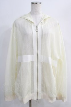 画像1: MILKBOY / MESH ZIP UP HOODIE  アイボリー H-24-09-04-024-MB-JA-KB-ZH