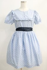 MILK / バブルDot dress  サックスドット H-24-09-04-004-ML-OP-KB-ZT177