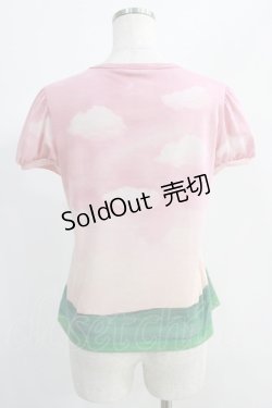 画像3: Jane Marple / ハイランドスカイのパフTシャツ  ピンク H-24-09-04-051-JM-TO-KB-ZH