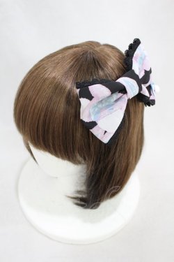 画像1: Angelic Pretty / Moco moco Bunnysバレッタ  ブラック H-24-09-05-004-AP-AC-NS-ZH