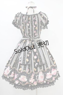 画像2: Angelic Pretty / Wonder Partyミニ袖ジャンパースカート Free ブラック H-24-09-08-1001-AP-OP-NS-ZH