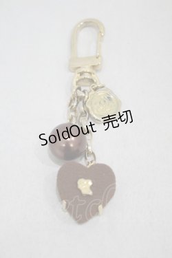 画像1: Q-pot. / Luxe Heart Chocolat Key Holder  ブラウン H-24-09-08-1028-QP-ZA-NS-ZH