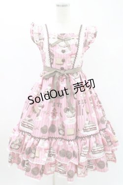 画像1: Angelic Pretty / Cream Cookie Paradeジャンパースカート Free ピンク H-24-09-08-011-AP-OP-NS-ZH