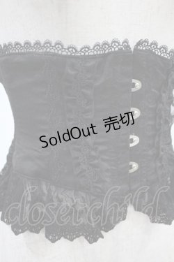 画像4: ATELIER PIERROT / Frill Short Corset  ブラック H-24-09-09-1018-EL-TO-KB-ZH