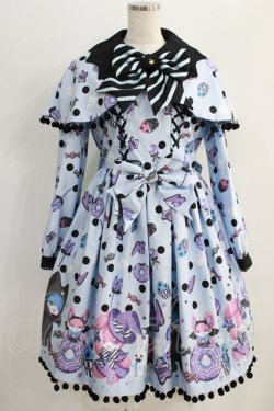 画像1: Angelic Pretty / Happy Treat Partyワンピース Free サックス H-24-09-11-1036-AP-OP-NS-ZH