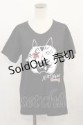 MINT NeKO / NoGoD団長Tシャツ  黒 H-24-09-11-020-HN-TO-KB-ZH