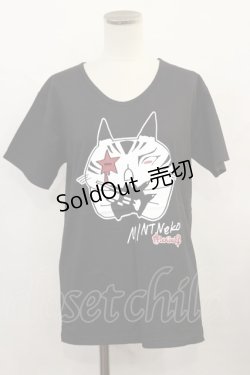 画像1: MINT NeKO / NoGoD団長Tシャツ  黒 H-24-09-11-020-HN-TO-KB-ZH