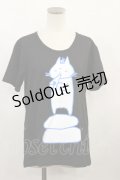 MINT NeKO / プリントTシャツ  黒 H-24-09-11-021-HN-TO-KB-ZH