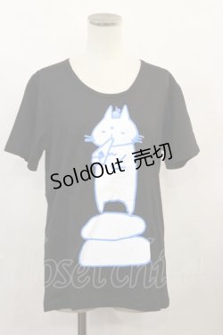 画像1: MINT NeKO / プリントTシャツ  黒 H-24-09-11-021-HN-TO-KB-ZH