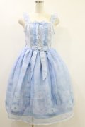 Angelic Pretty / Cecilia Crossロングジャンパースカート Free サックス H-24-09-12-070-AP-OP-NS-ZH