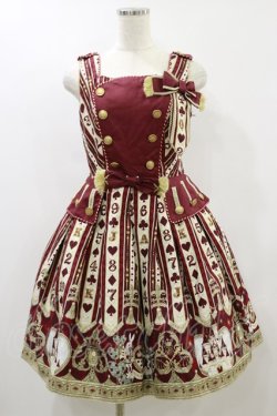 画像1: Angelic Pretty / Wonder Queen兵隊ジャンパースカート Free ワイン H-24-09-12-076-AP-OP-NS-ZH