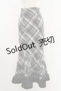 M me eme / Roving check mermaid skirt Free ブラック H-24-09-12-032-LO-SK-NS-ZH