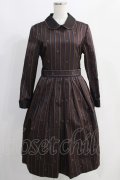 Jane Marple / Regimental stripeのコレットドレス  ブラウン H-24-09-13-050-JM-OP-KB-ZH