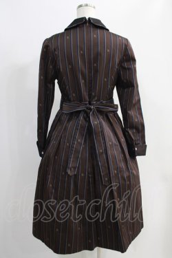 画像3: Jane Marple / Regimental stripeのコレットドレス  ブラウン H-24-09-13-050-JM-OP-KB-ZH