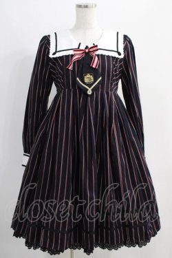 画像1: Angelic Pretty / Universityワンピース Free ブラック H-24-09-14-009-AP-OP-NS-ZH