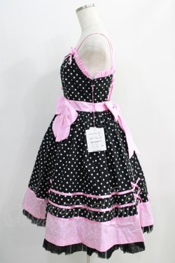 画像2: Angelic Pretty / Candy Popジャンパースカート Free ブラック/ピンク H-24-09-14-011-AP-OP-NS-ZH