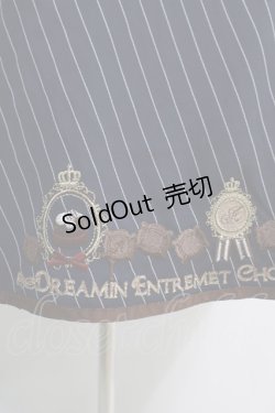 画像3: Amavel / チョコ刺繍ストライプミドル丈ジャンパースカート Free ネイビー H-24-09-14-014-CA-OP-NS-ZH