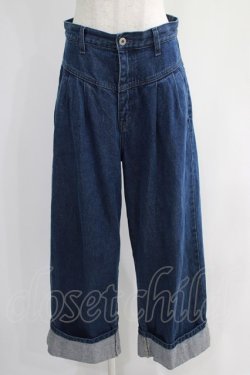 画像1: Candy Stripper / TACKED WIDE DENIMパンツ 1 青 H-24-09-16-1041-PU-PA-KB-ZH