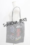 Candy Stripper / SOUVENIR SATINトートBAG  黒 H-24-09-16-1013-PU-BG-KB-ZH