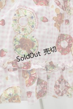 画像4: metamorphose / Gingham fruits tart ティアードミディアムスカート サイズ1（通常サイズ） ピンク H-24-09-17-022-ME-SK-NS-ZH