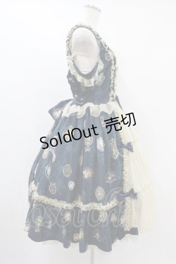 画像3: metamorphose / 【プラスサイズ】Vintage cameo チュールフリルリボンdress プラスサイズ アンティークブルー(Navy) H-24-09-17-012-ME-OP-NS-ZH