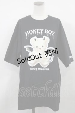 画像1: Honey Cinnamon / DEVILシナモンTシャツ Free ブラック H-24-09-18-1039-LO-TS-NS-ZH