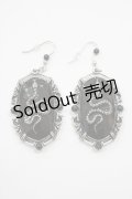 KILL STAR / KISSING EVE EARRINGS  ブラックシルバー H-24-09-20-008-SL-AC-KB-ZH