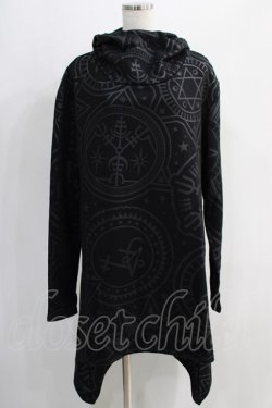 画像1: KILL STAR / OCCULTUM HOODIE L 黒 H-24-09-20-076-SL-TO-KB-ZH