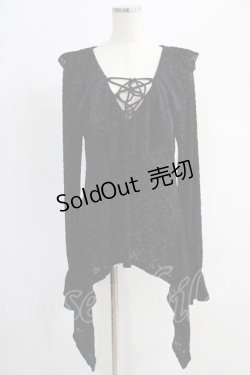 画像1: KILL STAR / MIA POET BLOUSE L ブラック H-24-09-20-077-SL-BL-KB-ZH