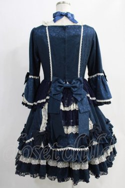 画像3: Angelic Pretty / ローズガーデンプリンセスワンピース free 紺 H-24-09-21-001-AP-OP-NS-ZH