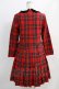 画像3: Jane Marple / tartan check lycee onepiece  赤 H-24-09-23-013-JM-OP-KB-ZH (3)