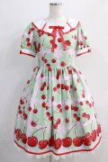 Angelic Pretty / Charming Cherryワンピース Free ミント H-24-09-24-008-AP-OP-NS-ZH