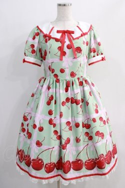 画像1: Angelic Pretty / Charming Cherryワンピース Free ミント H-24-09-24-008-AP-OP-NS-ZH