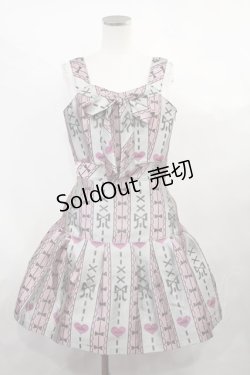 画像1: MILK / Lace upハートExtraDress  ピンク×グレイ H-24-09-25-1009-ML-OP-KB-ZH