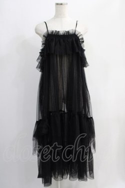 画像1: Candy Stripper / FASCINATION TULLE DRESS  ブラック H-24-09-27-036-PU-OP-KB-ZT100