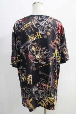 画像3: NieR Clothing / プリント半袖CUTSEW  黒 H-24-09-27-070-PU-TO-KB-ZT075