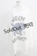 MILKBOY / MEOW BIG HOODIE F ホワイト H-24-09-27-076-MB-TO-KB-ZH