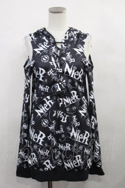 画像1: NieR Clothing / ネコミミフードプルパーカー  黒 H-24-09-28-1028-PU-TO-KB-ZH