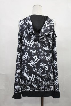 画像2: NieR Clothing / ネコミミフードプルパーカー  黒 H-24-09-28-1028-PU-TO-KB-ZH