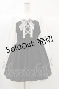 NieR Clothing / 配色切替ワンピース  黒×白 H-24-09-29-075-PU-OP-KB-ZH