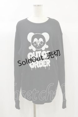 画像1: Candy Stripper / OUT OF ORDER WAFFLE L/S TEE 2 黒 H-24-09-29-034-PU-TS-KB-ZH