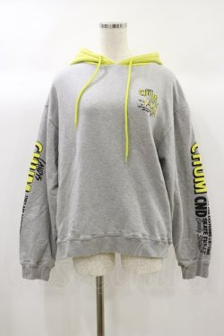 画像1: Candy Stripper / CANDYS CHUM BICOLOR HOODIE  グレー H-24-09-29-039-PU-TO-KB-ZH