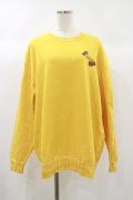 Candy Stripper / TIE DYE DEAD BEAR SWEAT 2 GOLD YELLOW H-24-09-29-043-PU-TO-KB-ZH