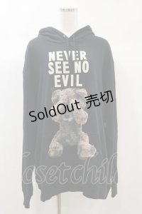 MILKBOY / NEVER SEE NO EVIL HOODIE L 黒 H-24-10-01-043-MB-TO-KB-ZH