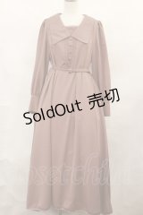 Maison de FLEUR Petite Robe canone / さんかくレースのお願いワンピース S Light Brown H-24-10-02-1024-EL-OP-NS-ZH