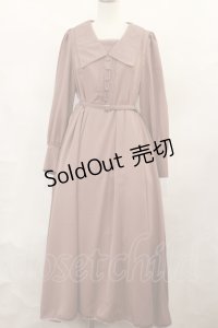 Maison de FLEUR Petite Robe canone / さんかくレースのお願いワンピース S Light Brown H-24-10-02-1024-EL-OP-NS-ZH