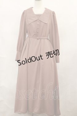 画像1: Maison de FLEUR Petite Robe canone / さんかくレースのお願いワンピース S Light Brown H-24-10-02-1024-EL-OP-NS-ZH