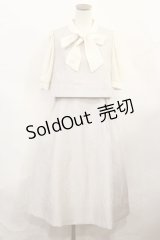 Maison de FLEUR Petite Robe canone / きみと約束ツイード風ワンピース S Beige H-24-10-02-1027-EL-OP-NS-ZH