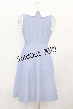 画像2: Maison de FLEUR Petite Robe canone / 水辺に座るワンピース S Blue H-24-10-02-1028-EL-OP-NS-ZH